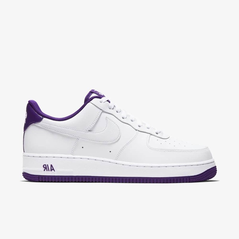 Purple and white hot sale nike air force ones